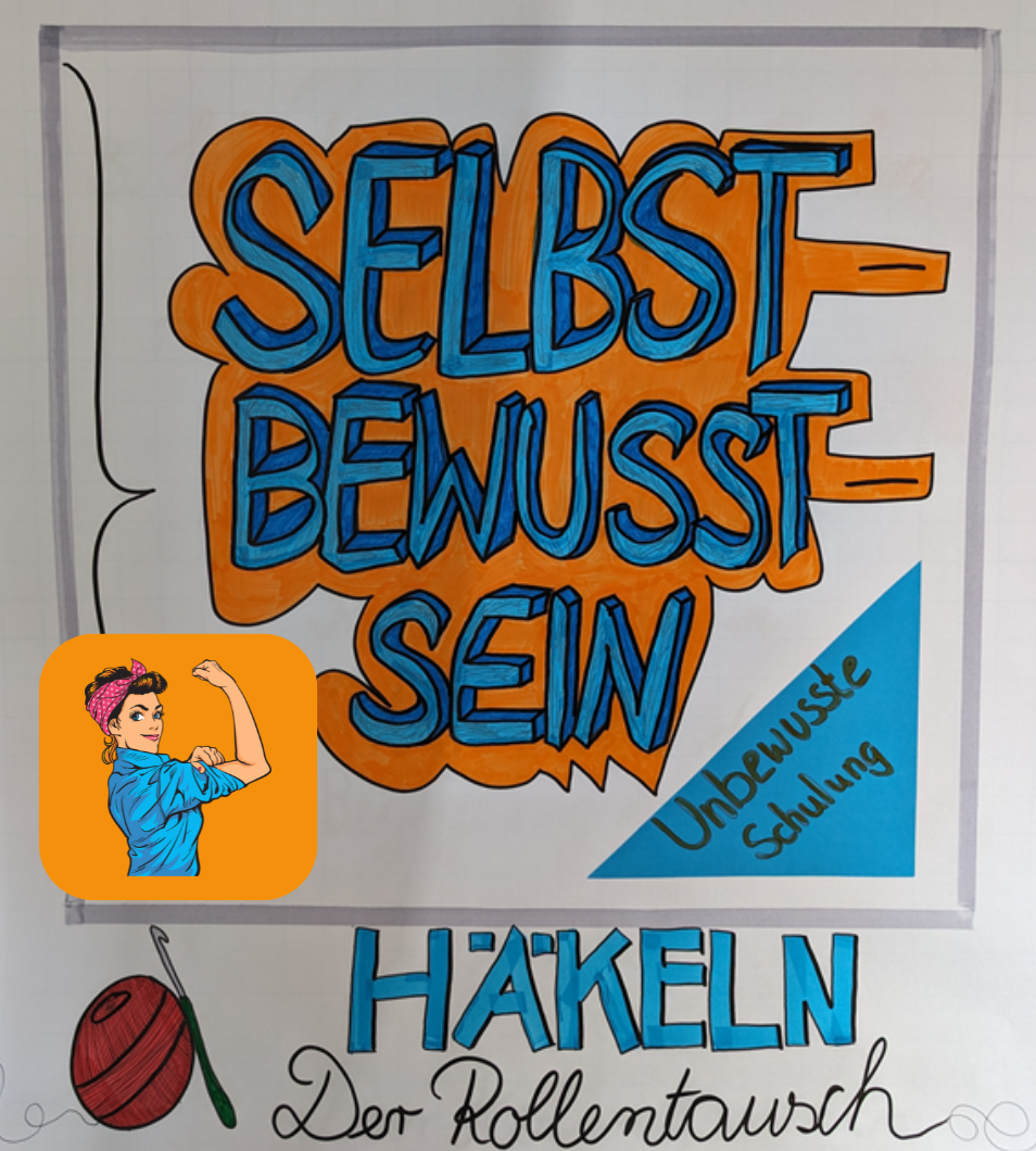 Flipchartpapier zur Projektorstellung: Text Selbstbewußtsein